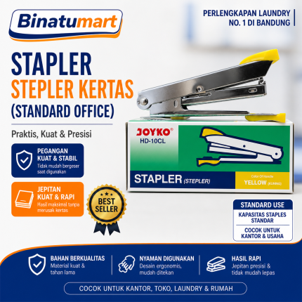 Stapler Kecil Joyko HD-10CL Original | Steples Hekter Kertas Warna Transparan HD10 CL