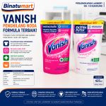 Vanish Penghilang Noda dan Pemutih Cair Refill Pouch 425ml | Detergen Penguat Anti Noda Membandel & Higienis Original