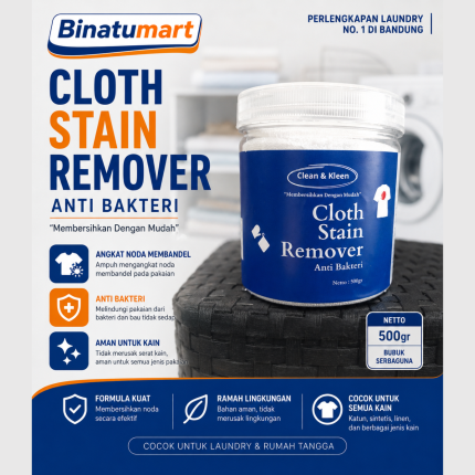 Clean & Kleen | Anti Bakteri Penghilang Noda Baju Super Efektif untuk Laundry & Rumah